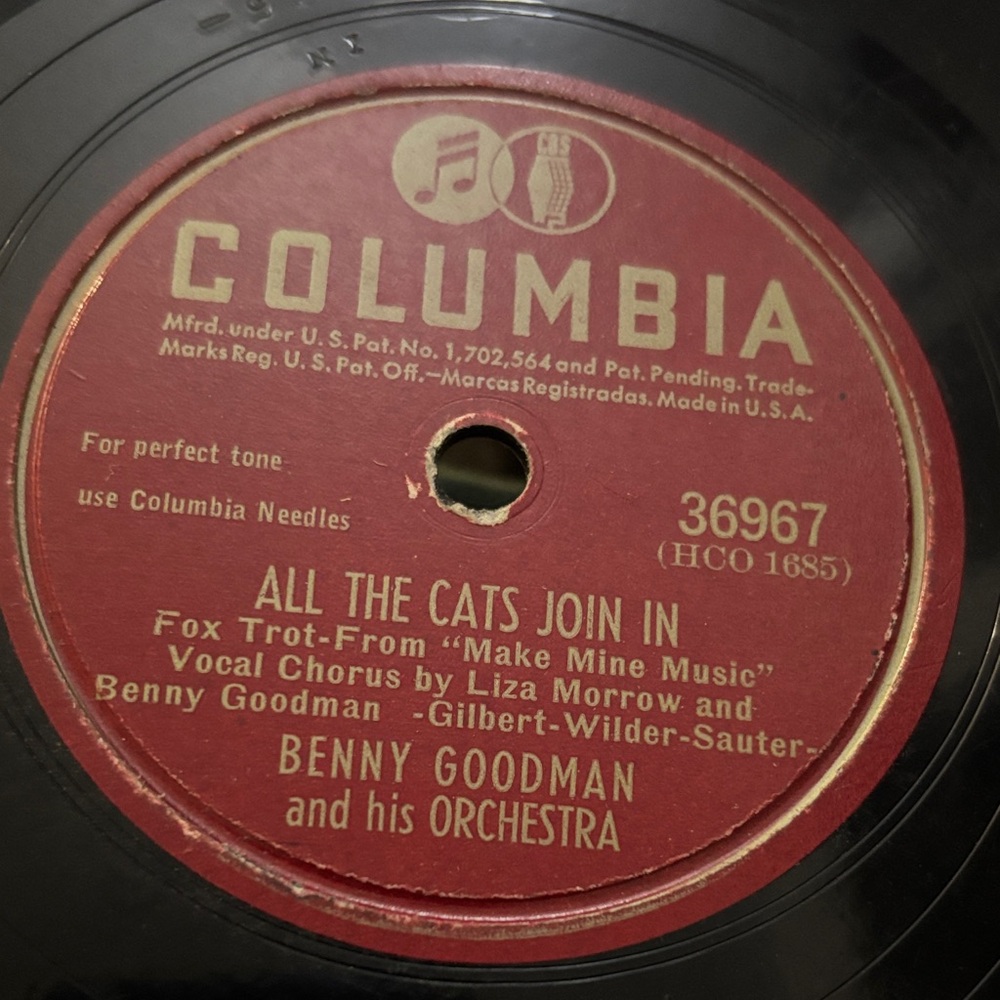 All the Cats Join In" by Benny Goodman and His Orchestra. VTG vinyls